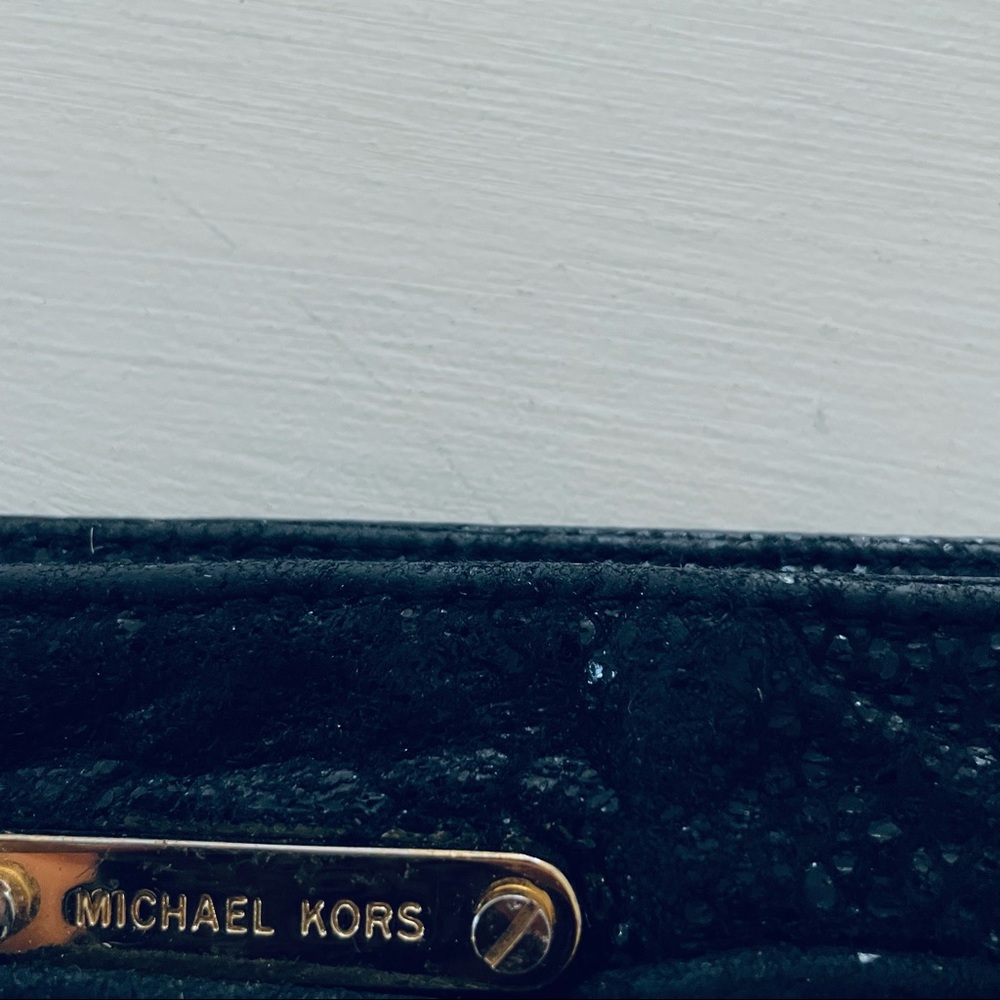 Michael Kors Black Python Embossed Leather Clutch - image 3
